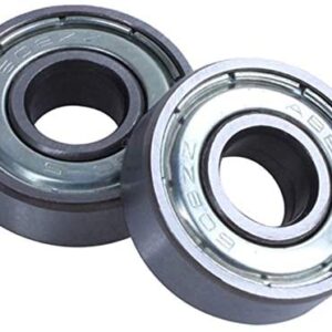 Monland Skate Bearing 608ZZ Wheel and Longboard Skate Bearings, Double Armored, Silver, 100 Pieces