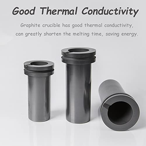 Diyeeni Graphite Crucibles Cup, 1kg/2kg/3kg Crucible, Furnace Torch Melting Casting Gold Silver Scrap Furnace Casting Mould, Metal Graphite Crucible Kit - Image 5