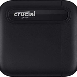 Crucial CT4000X6SSD9 X6 4TB Portable SSD – Up to 800 MB/s – USB 3.2 – External Solid State Drive, USB-C
