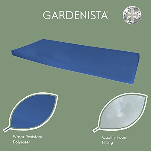 Gardenista Garden Bench Patio Pad | Bench Furniture Outdoor 2 Seater Cushion | Water Resistant Material | Comfortable Durable and Lightweight (Blue) - Image 4