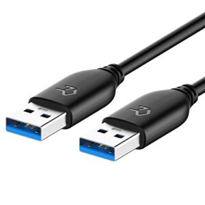 Rankie USB 3.0 Type A Male to Male Data Cable, 1.8 m, Black