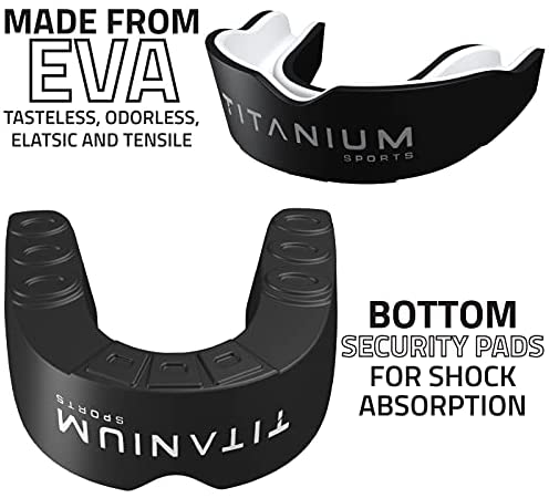 Titanium Sports Premium Mouth Guard - Slim Fit Sports Mouth Guard with Case - Gum Shield for Jaw Protection in Contact Sports - Durable Boxing, MMA, Judo, Karate, Rugby, Hockey, Football Mouthguard - Image 2