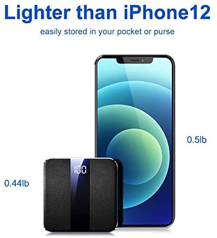 Bscame Power Bank 20000M The Smallest and Lightest 10000mAh External Battery Ultra-Compact High-Speed Charging Technology Portable Charger for iPhone, Samsung Galaxy and More (Black) - Image 4