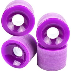 lerwliop 4Pcs 51mm Skateboard Wheels Set Street Road Board Longboard PU Roller Outdoor Sports Replacement Parts Gifts, Purple