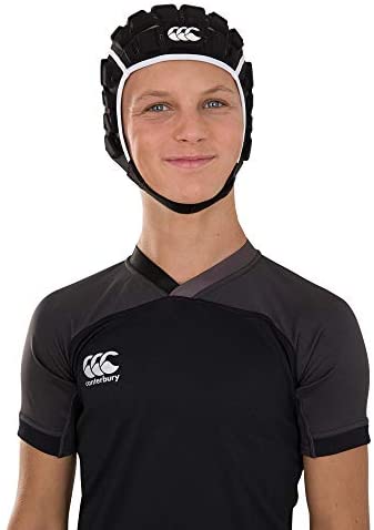 Canterbury CCC Rugby Raze Headguard, Scrum Cap, Full Coverage, Soft-Edged Chin Strap, Designed Holes Aid Ventilation, Foam Padding, Black - Image 2