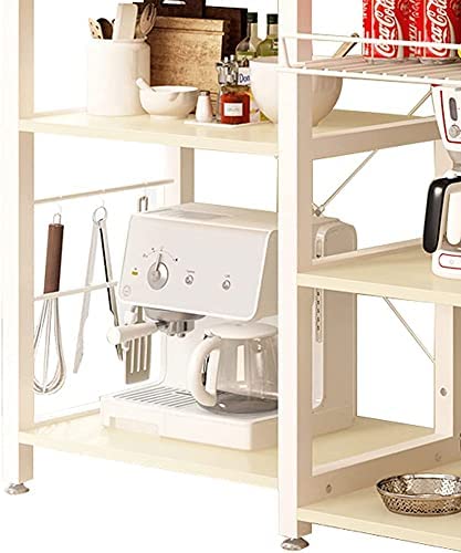 soges Kitchen Baker's Rack Utility Microwave Oven Stand Storage Cart Workstation Shelf with Basket Large Size,Millennium Oak,W5S-MP-SF - Image 7