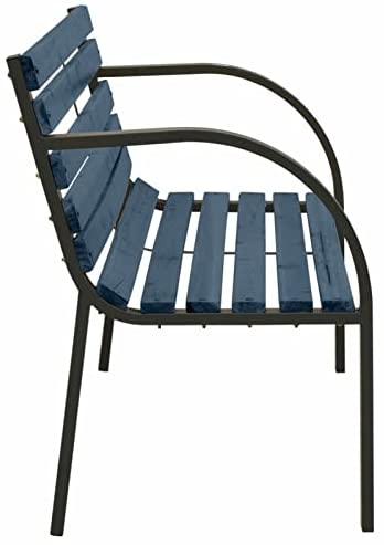 Susany Children Garden Bench with Metal Frame Home Outdoor Patio Terrace Backyard Furniture Wooden Bench Seating Seat Chairs 2 Seater Love Chair Armrest Chair Park Chair 81 cm Chinese Fir Wood Grey - Image 4