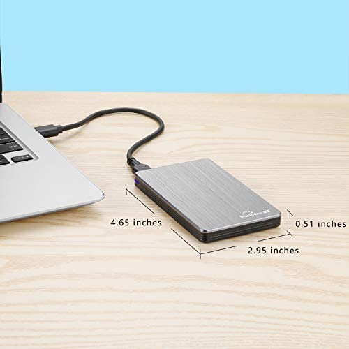 Blueendless Portable External Hard Drive USB3.0 Hard Disk 2.5 Inch For PC,Laptop,Computer (320gb, grey) - Image 2