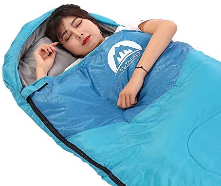 SWTMERRY- Sleeping Bag 4 Seasons (Summer, Spring, Fall, Winter) Warm & Cool Weather - Lightweight,Waterproof Indoor & Outdoor Use for Kids, Teens & Adults for Hiking, Backpacking and Camping - Image 4
