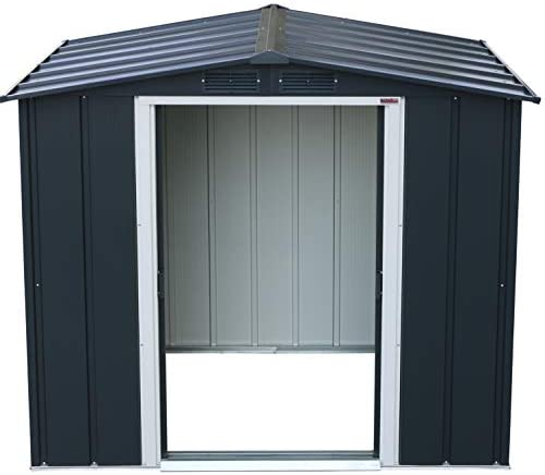 Duramax ECO 6' x 4' Hot-Dipped Galvanized Metal Garden Shed - Anthracite with Off-White Trimmings - 15 Years Warranty - Image 8