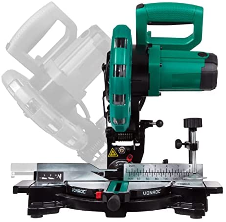 VONROC Radial Mitre Saw 1700W - Ø216mm - 40 Toothed Saw Blade - with Laser - Image 3