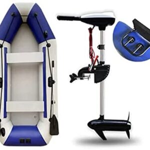 TLJF Inflatable Kayak Canoe in Kayak with Outboard Engine, Inflatable Boat with Outboard Motor for Boat Fishing