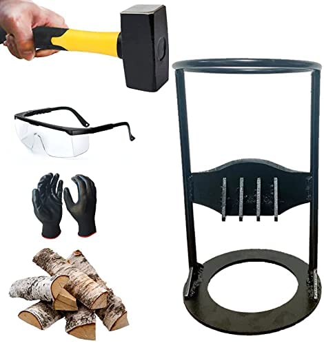 Firewood Splitter Tool, Portable firewood kindling splitter, Log Splitter For Home, Quick Manual Log Splitter No Sharp Edges, Log Splitter for Home Camping Outdoors