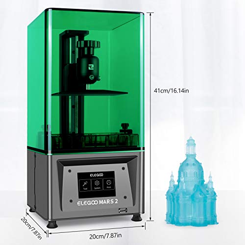 ELEGOO Mars 2 Mono MSLA 3D Printer UV Photocuring LCD Resin 3D Printer with 6.08 inch 2K Monochrome LCD, Printing Size 129 * 80 * 150mm / 5.08 * 3.15 * 5.90inch - Image 7