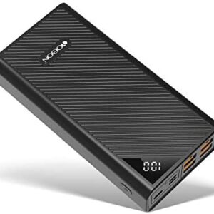Power Bank Portable Phone Charger 30000mAh High Capacity External Backup Battery Pack 4 USB Ports Quick Charge LCD Display 3 Input Powerpack for iPhone Samsung iPad Huawei Nintendo Switch Tablet