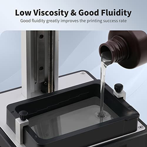 ANYCUBIC Water Washable 3D Printer Resin, 405nm LCD UV-Curing Photopolymer Resin with High Precision and Low Shrinkage for LCD/DLP/SLA 3D Printing(Clear,500g) - Image 5