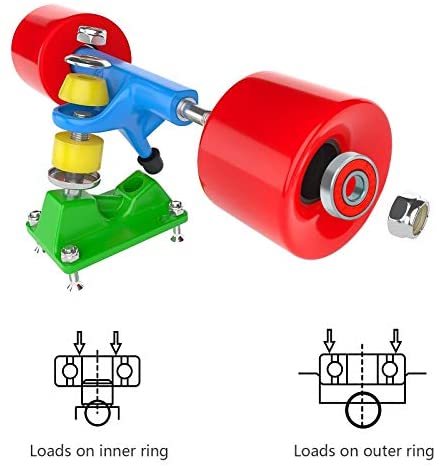CHIFOOM 30pcs 608RS Skateboard Bearings,Roller Skate Wheels Scooter Abec-9 Rubber Sealed Metal Spare Bearing for Longboard Stunt Scooters Inline Skates (Black Blue Red) - Image 4