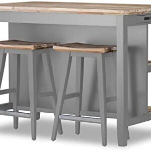 Florence dove grey breakfast bar with chopping board, tray and 2 shelves. Quality kitchen furniture