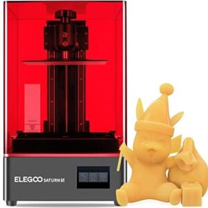 ELEGOO Saturn S 3D Resin Printer, 4098 x 2560 Resolution MSLA 3D Printer with Larger 9.1 inch 4K Mono LCD Screen, Off-Line Print and Matrix UV Light Source LCD Resin 3D Printing Size 196*122*210mm