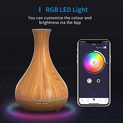 Alexa Oil Diffuser - Meross 400ml Smart WiFi Ultrasonic Diffuser, Compatible with Alexa and Google for Home Bedroom, APP Control, BPA-Free, Ultra Quiet - Image 3