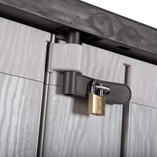 Toomax Storaway 842L Outdoor Plastic Storage Shed Box - Grey and Black - 130 x 75 x 110 cm - Image 4