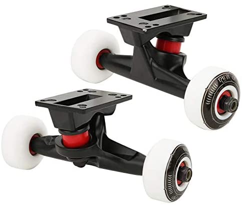 VGEBY Skateboard Wheel Set, Quality Double-Warped Skateboard Trucks Combo Set Wheel Bracket Bridge Kit