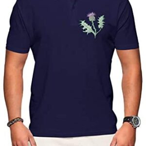 Scotland Rugby Polo Shirt for Men - Scottish Thistle - Shirts Nations Football Tshirts