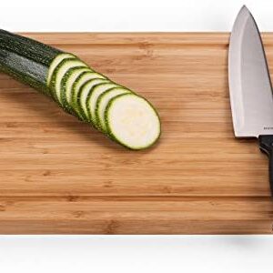 Blumtal Wooden Chopping Board - Bamboo Cutting Board, 38 x 25cm, Handy Juice Groove