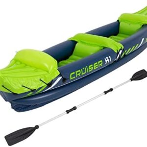 GEEZY 2 Man Person Inflatable Canoe Kayak Dinghy Boat with Double Paddle
