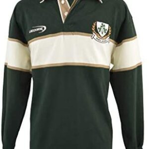 Ireland Bottle/Natural 3 Shamrock Long Sleeve Rugby Shirt