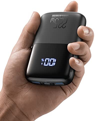 INIU Power Bank, 22.5W Fast Charging 10000mAh USB C Input/Output Portable Charger, PD3.0 QC4.0 Mini Portable Battery Bank USB C with Holder for iPhone 13 12 Pro Max Samsung S21 iPad Pro AirPods etc.