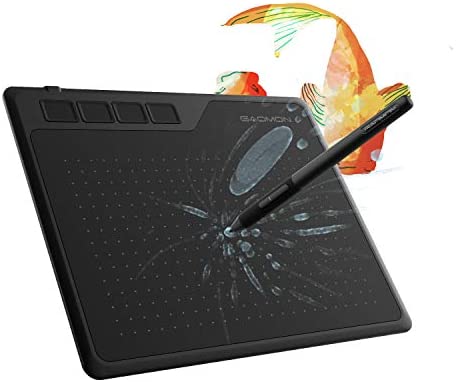 GAOMON S620 OSU Small Graphics Tablet with 4 Express Buttons, for Drawing, Online-Learning, Compatible with Windows & Mac & Android