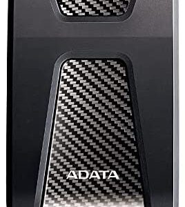 ADATA HD650 External Hard Drive 5TB Black - Withstands the Most Powerful Shocks, USB 3.2 Gen1, 256-bit AES encryption, Use with Your Game Console PS5/XBOX