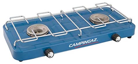 Campingaz Base Camp Various Cooking Options with 2 Hobs, Gas Cooker with 2 Burners, Power 2 x 1600 Watt, Unisex, Adult, Blue, One Size