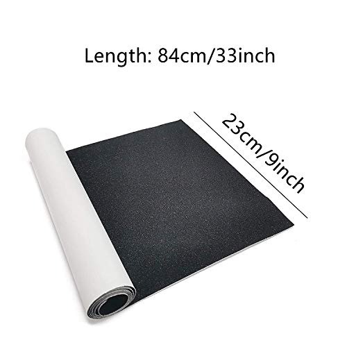 RaceBon Skateboard Grip Tape 84x23cm Non-Slip Griptape Coarse Grit Single Sheet (Black) - Image 2