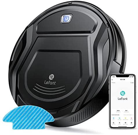 Lefant M210B Robot Vacuum Cleaner With Mop, Small Robot Hoover 7.6cm Thin, 2000 Pa Suction, Alexa Voice Control Self-Charging Robotic Vacuum Ideal for Pet Hair Hard Floor and Carpet