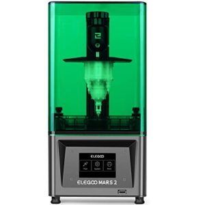 ELEGOO Mars 2 Mono MSLA 3D Printer UV Photocuring LCD Resin 3D Printer with 6.08 inch 2K Monochrome LCD, Printing Size 129 * 80 * 150mm / 5.08 * 3.15 * 5.90inch