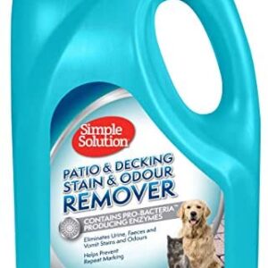 Simple Solution Patio & Decking Pet Stain and Odour Remover | Enzymatic Cleaner with Pro-Bacteria Cleaning Power - 4 Litre