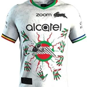 HUAXUN Men's Rugby Jersey,2021 South Sydney Rabbitoh Rugby Polo Shirt Training T-Shirt,2020 Supporter Football Sport Top,Best Birthday Gift