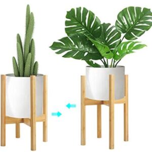 KETIEE Plant Stand, Wooden Plant Stands Indoor Plant Pot Holder Mid Century Modern Flower Potted Holder Rack Flower Stand for Indoor Outdoor Fits 8 to 12 Inch Pots (Excludes Pot and Plant)