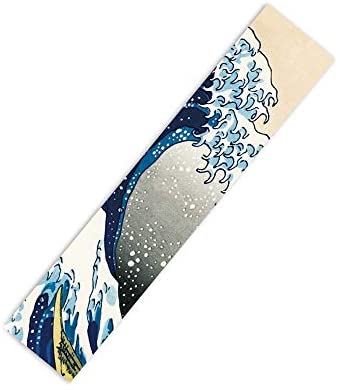Rayauto 47"X10" Sport Outdoor Skateboard Longboard Dancing Board Double Rocker Board Penny Cruiser Board Waterproof Diamond Griptape Sheet Sticker Deck Sandpaper