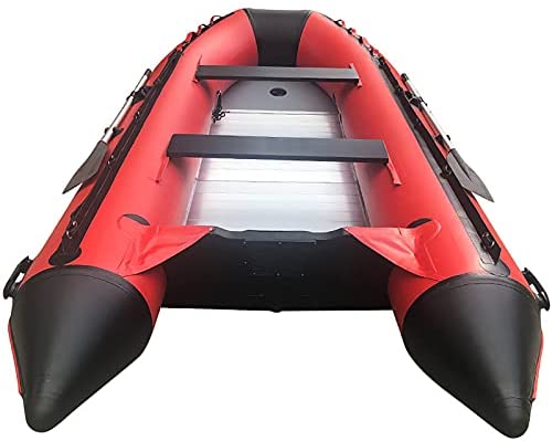 KDOAE Inflatable Boat Durable Outdoor Fishing Rescue Inflatable Boat Assault Boat 2 People Inflatable Boat Canoe With Paddle Water Sports (Color : Red, Size : 230x131cm)