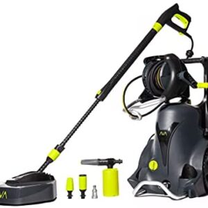 AVA Master P70 Pressure Washer, incl Patio Cleaner, High Power Jet Washer For Car Wash, Garden & Patio Cleaning, 145 Bar 500 L/H 2100 W, Incl Zero-Force Gun, Follow-Me Hose Reel, Zoom Lance