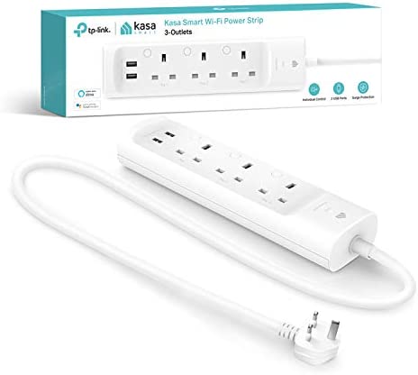 TP-Link Kasa WiFi Power Strip 3 outlets with 2 USB Ports, Works with Alexa, Google Home and Samsung SmartThings, Wireless Smart Socket Remote Control Timer Plug, No Hub Required(KP303)