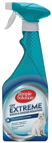 Simple Solution Extreme Cat Stain and Odour Remover | Enzymatic Cleaner with 3X Pro-Bacteria Cleaning Power - 500ml