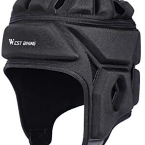 BESPORTBLE Padded Headgear Rugby Helmet Soccer Scrum Cap Football Headguard Protective Gear for Adult Large Black