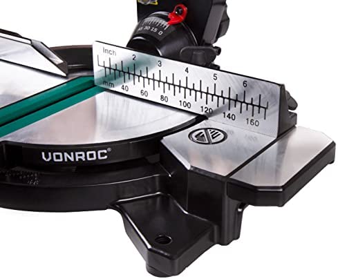 VONROC Radial Mitre Saw 1700W - Ø216mm - 40 Toothed Saw Blade - with Laser - Image 8