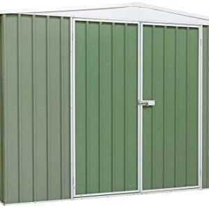 Dellonda Galvanised Steel Metal Garden/Outdoor/Storage Shed, 10FT x 10FT, Apex Style Roof - Green - DG116