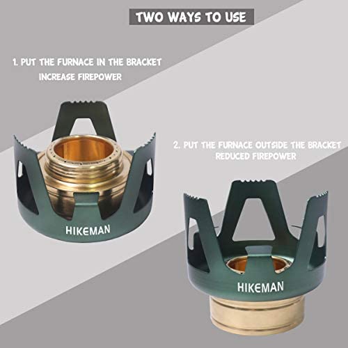 Hikeman Spirit Burner Lightweight Backpacking - Brass Ultra-Light Alcohol Stove For Hiking, Camping, BBQ, Picnic, Outdoor To Boil Water, Make Coffee, Cooking, Portable Meths Burner (black) - Image 4