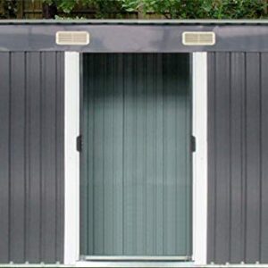 dirty pro tools GREY GARDEN SHED METAL Width 167 x Depth 110 cms WITH BASE